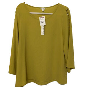 Spense Blouse with Sleeve Cut Outs